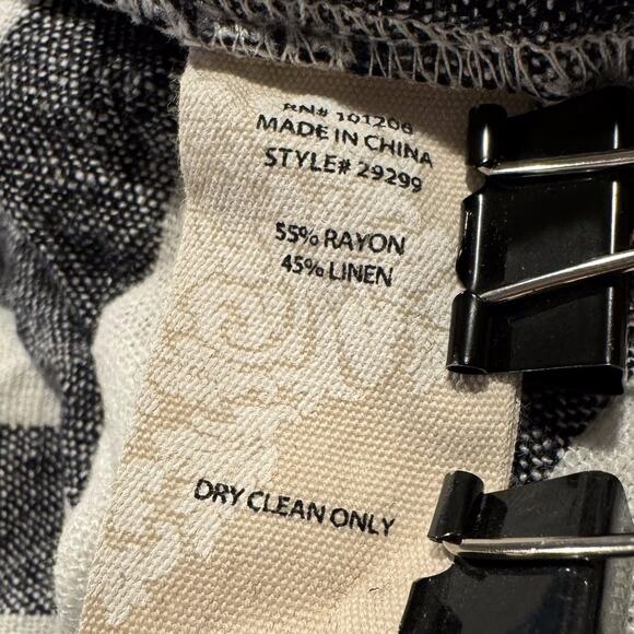 Soft Surroundings Tunic Top Linen Cold Shoulder Boho Nautical Coastal Stripe XS - Picture 4 of 5